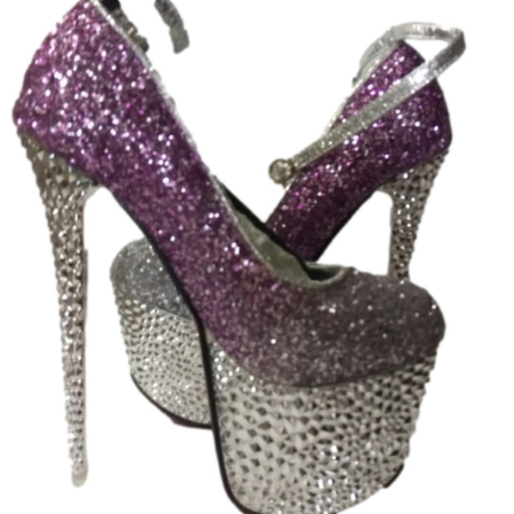 Shoes - Platform high heels glitter.BRAND NEW WITH BOX